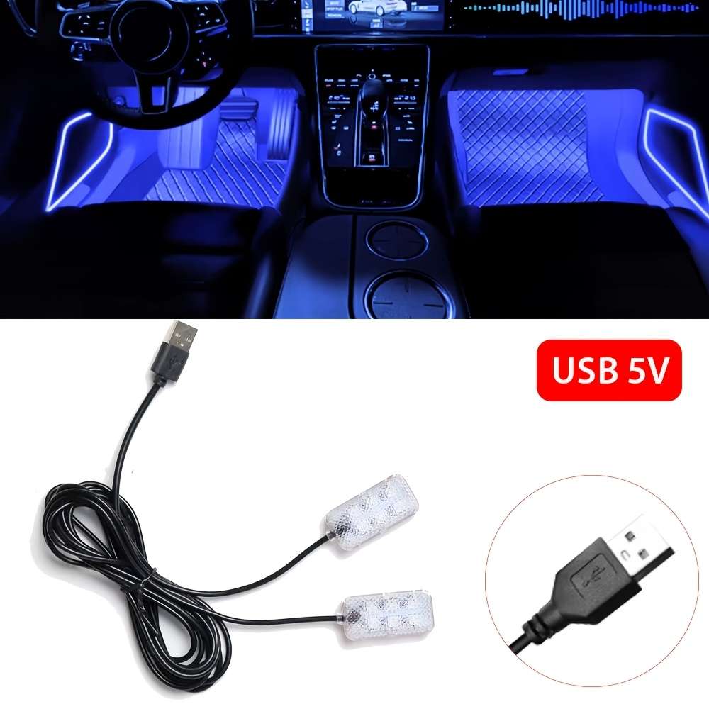 Car Lights Items Usb 2 In1 Blue