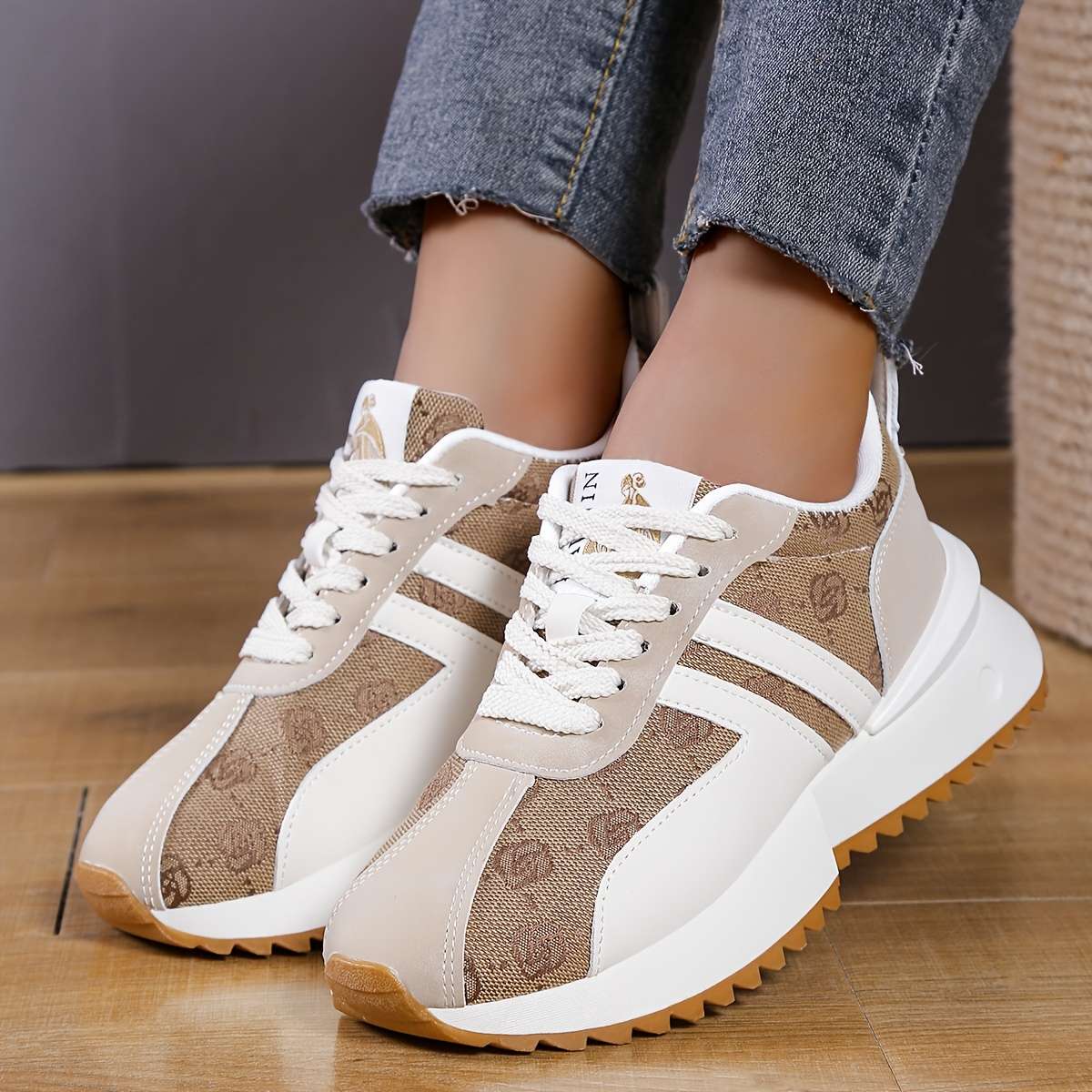 Women S Sneakers Color Khaki Sizeuk 5