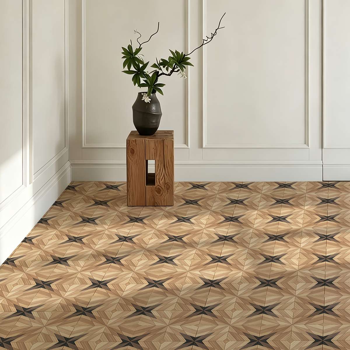Self Adhesive Floor Stickers 40*120Cm Wood Grain