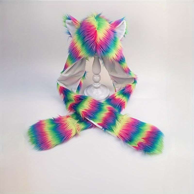 Hat Color Striped Colorful Powder
