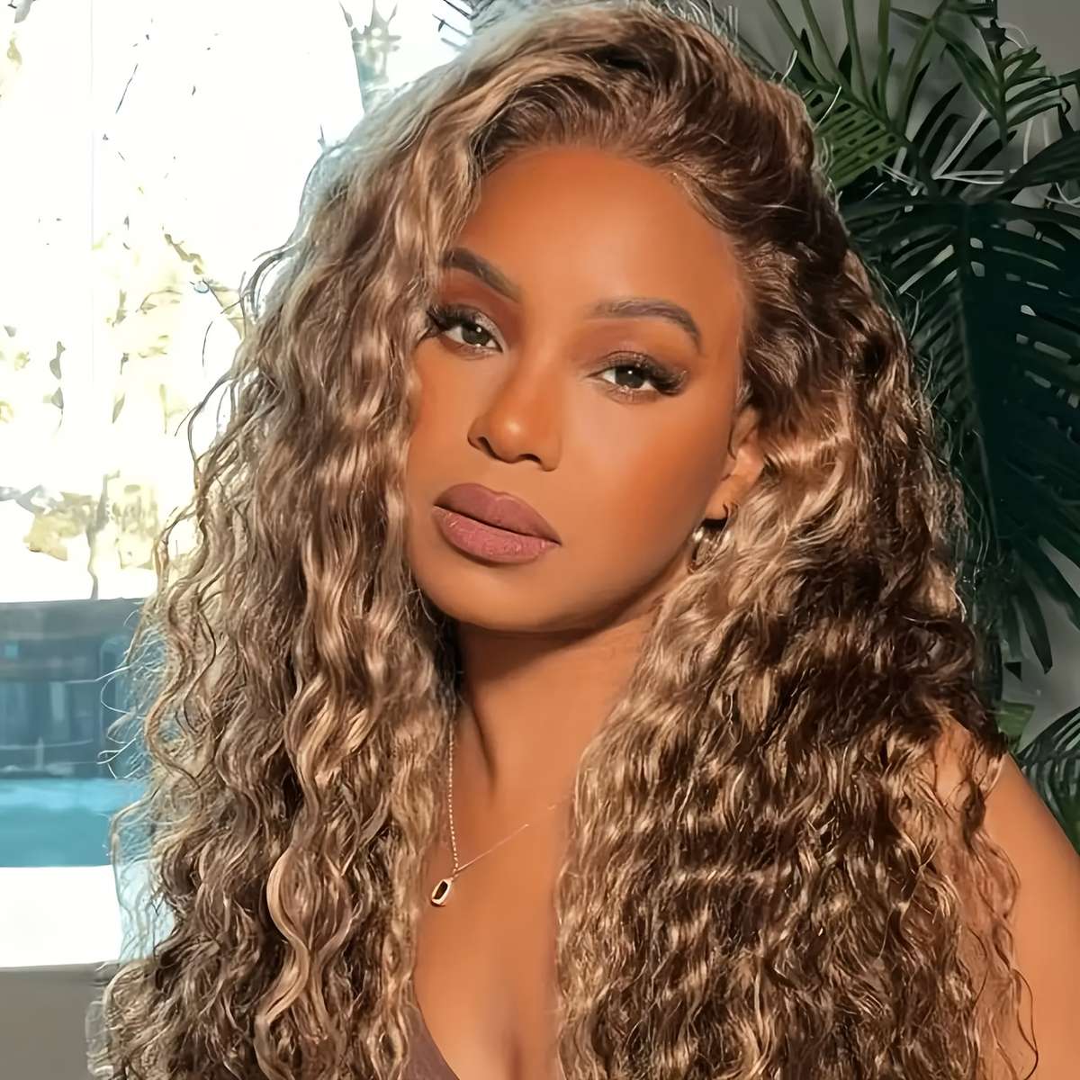 Light Brown-1 Womens Wigs Hair Length 66.04Cm
