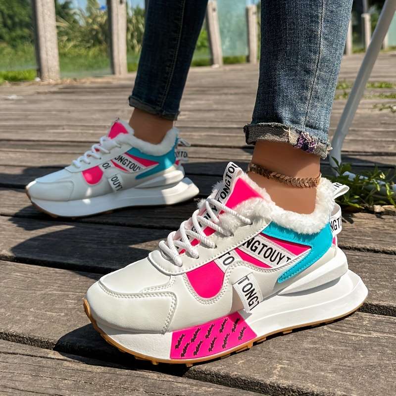Women S Sneakers Color White Rose Red Sizeuk 7