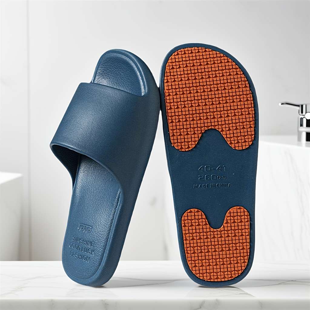 Men Slippers Summer Style Navy Blue Size Uk 9.5 To 10