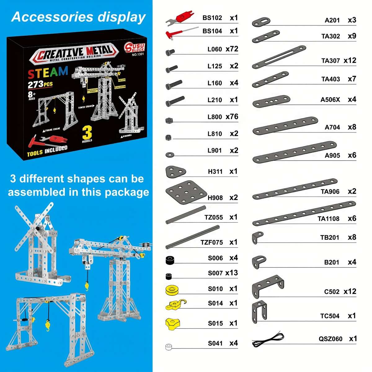 Building Toy Architectural Model Toy Set Style Hanging Tower 3 Models