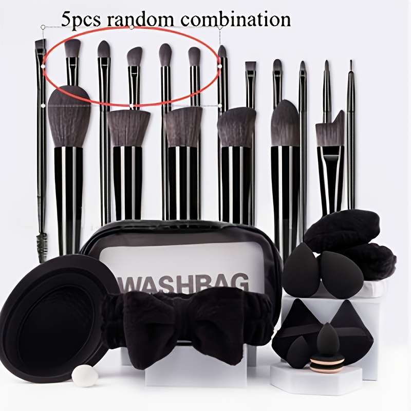 Makeup Brush Set Style Premium Black Brush Dance Branch