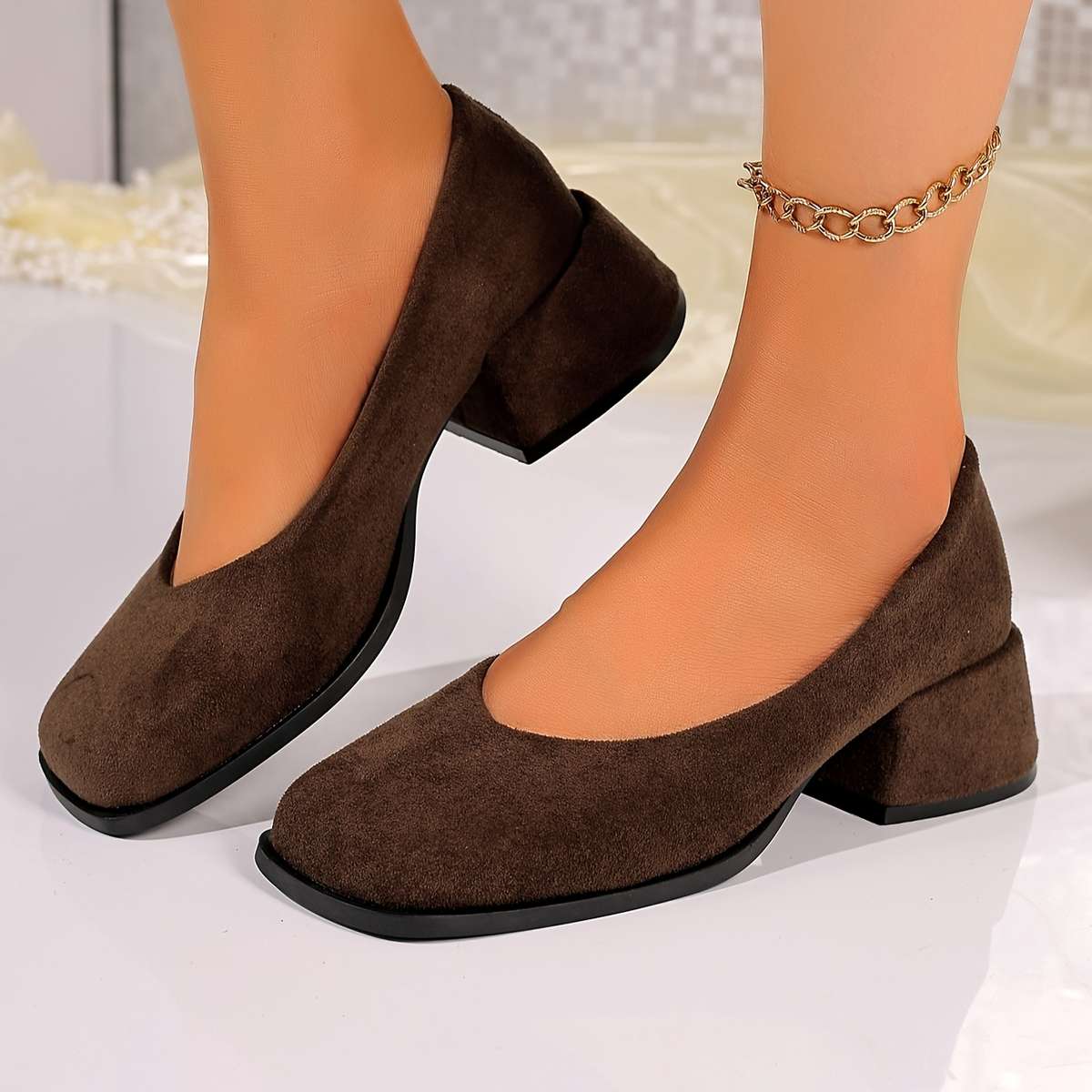 Women S High Heels Color Coffee Brown Sizeuk 5