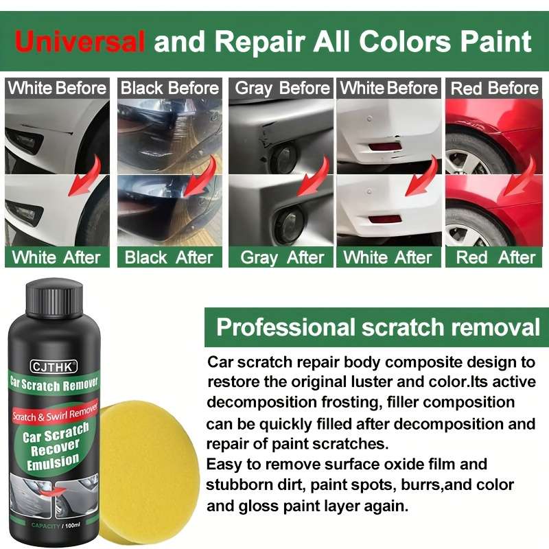 Car Scratch Repair Tool Capacity 60Ml With Sponge