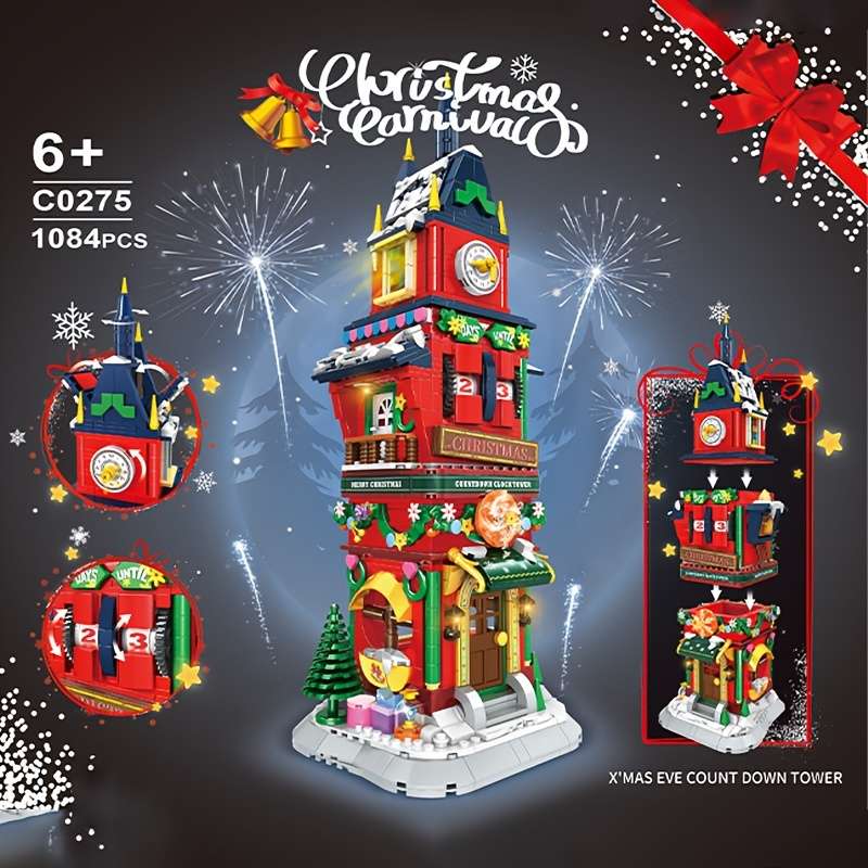 Building Toy Architectural Model Toy Set Style Clock Tower Model