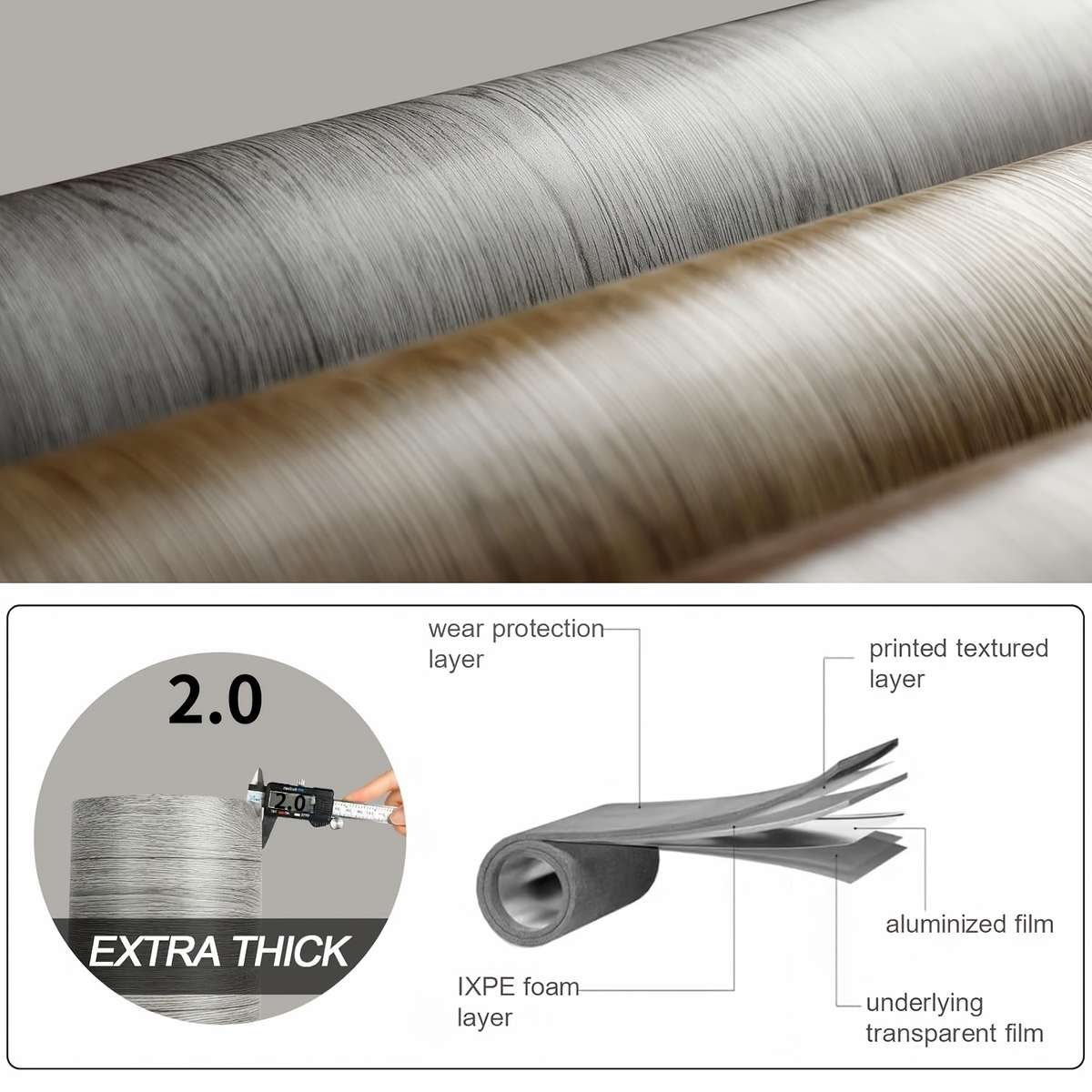 Self Adhesive Floor Stickers Smokeddeepgray 2Roll