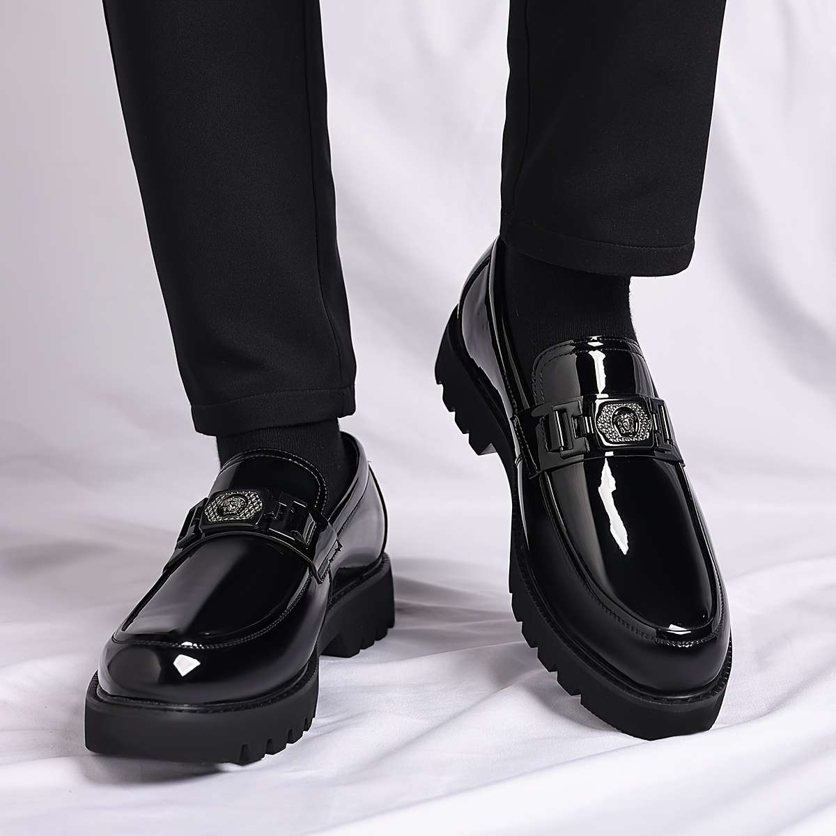 Mens Leather Shoes Color Black Sizeuk 9