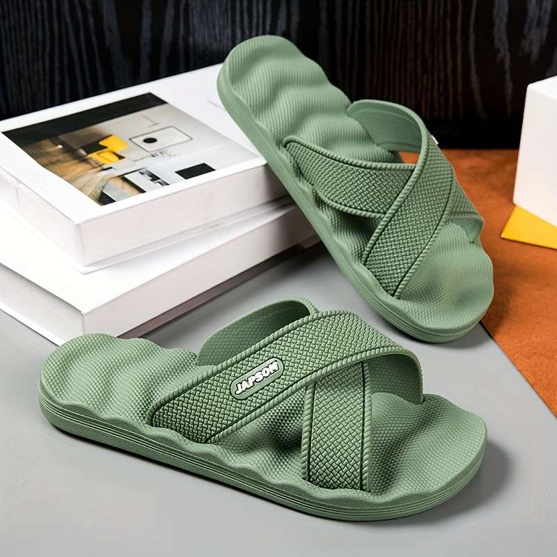 Men Slippers Summer Style Blue Size Uk 7
