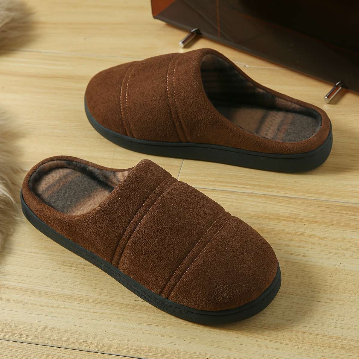 Cotton Slippers Color Black Sizeuk 8.5-9