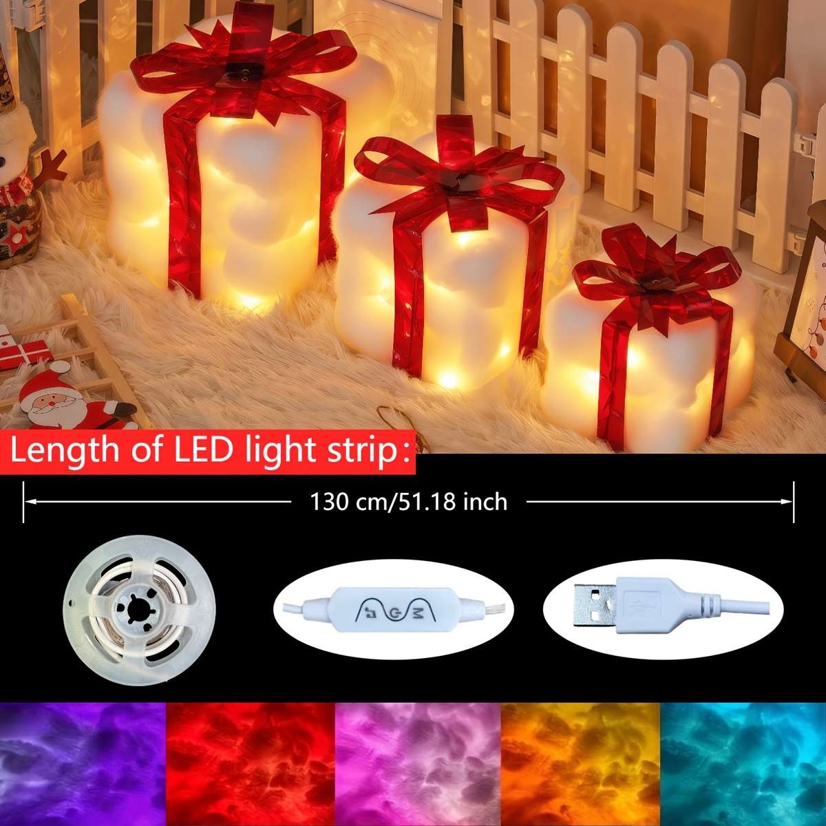 Christmas Lights Cloud Light 130Cm 51.18In