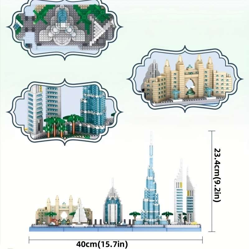 Building Toy Architectural Model Toy Set Quantity 2220Pcs