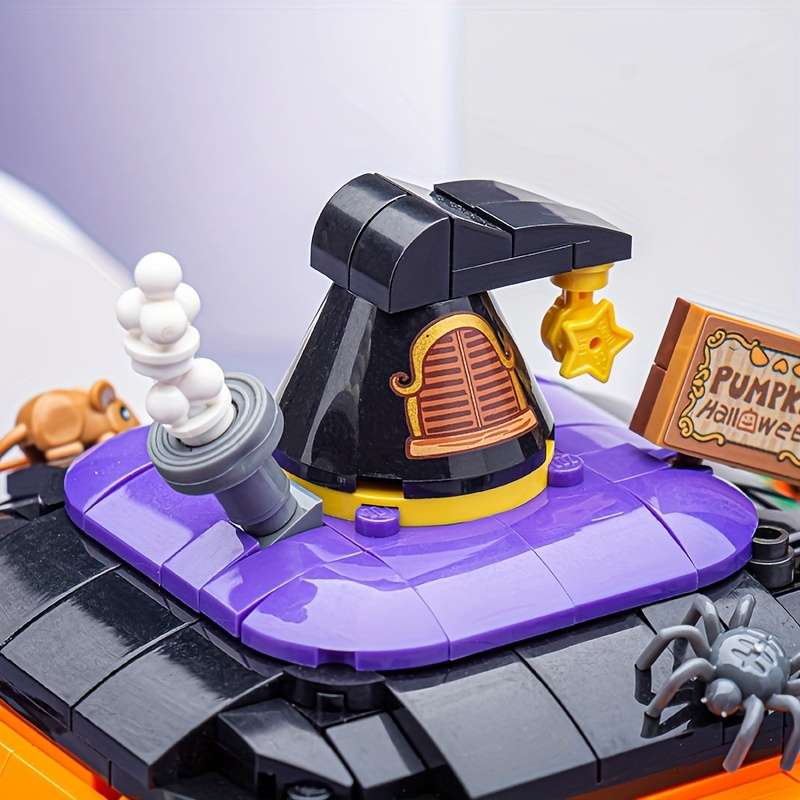 Building Toy Architectural Model Toy Set Style Halloween Pumpkin Carriage