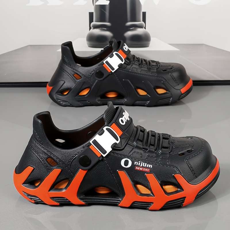Sandals Color Black Orange Size Uk 7