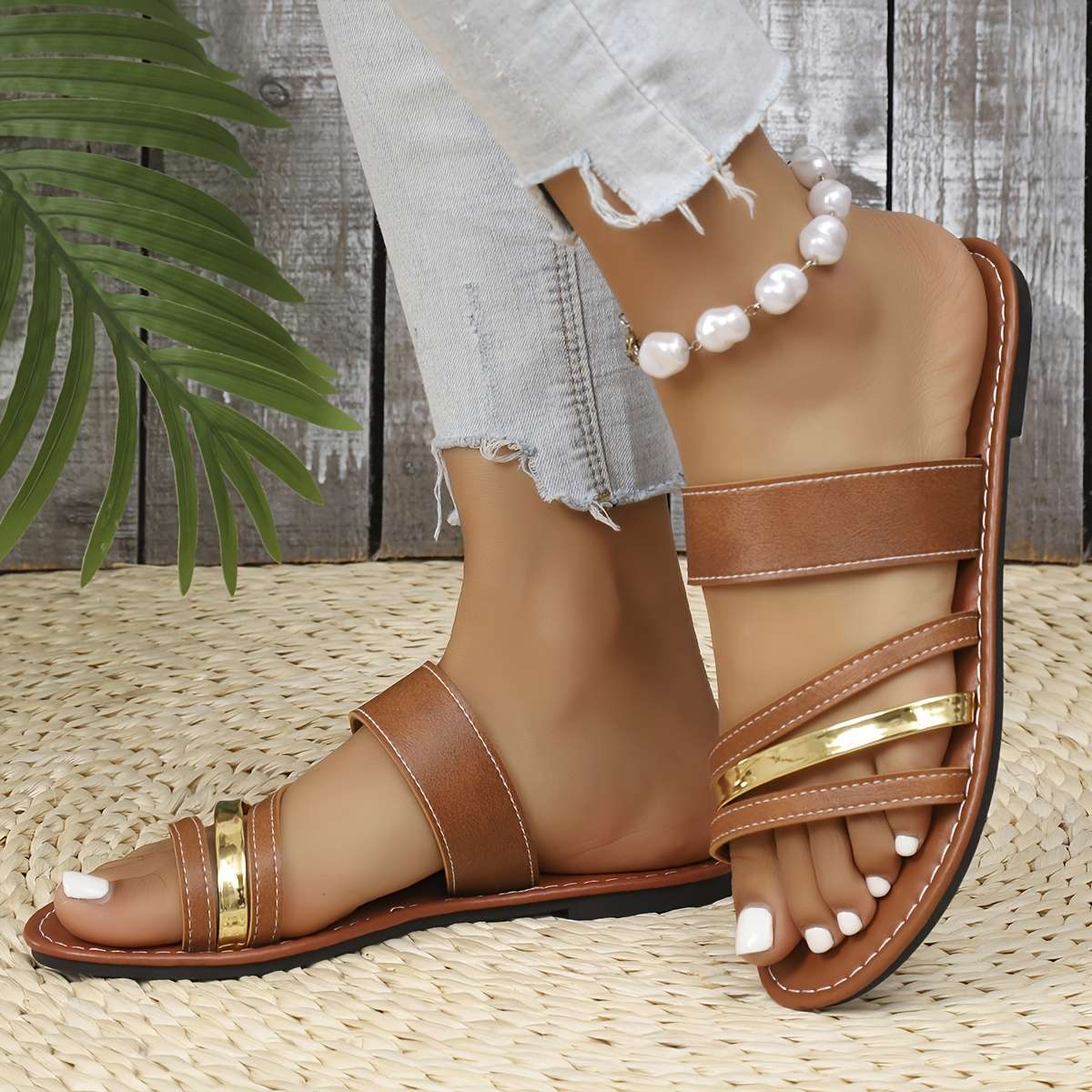 Sandals Color Brown Size Uk 4