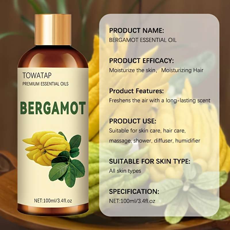 Towatap Bergamot Essential Oil 30ml 10ml 100 Pure Citrus Scent Long Lasting
