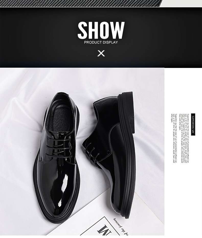 Mens Leather Shoes Color Black Sizeuk 5