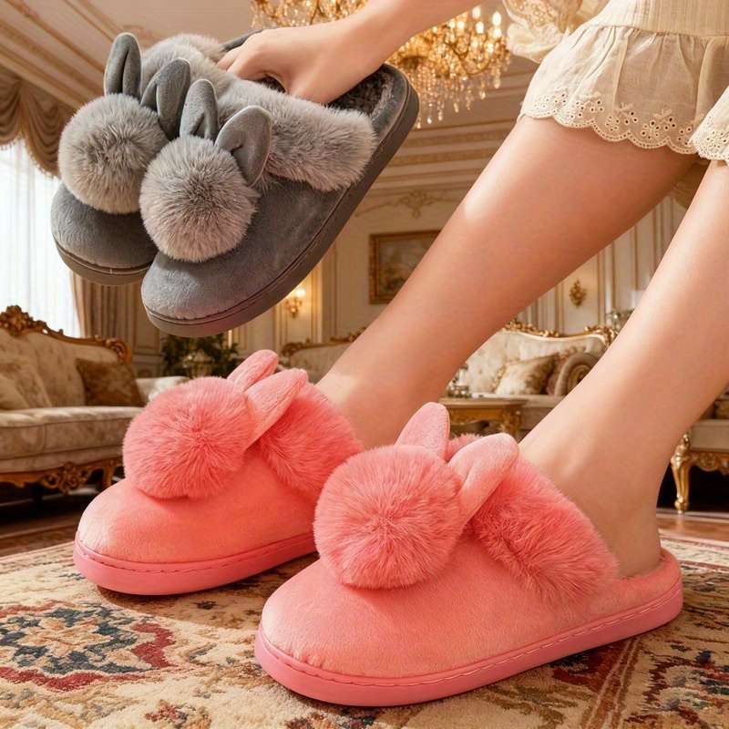 Cotton Slippers Color Grey Sizeuk 6.5-7