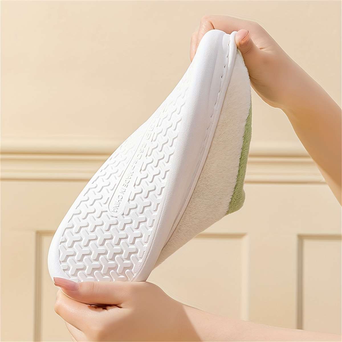 Cotton Slippers Color Bean Paste Sizeuk 6.5-7