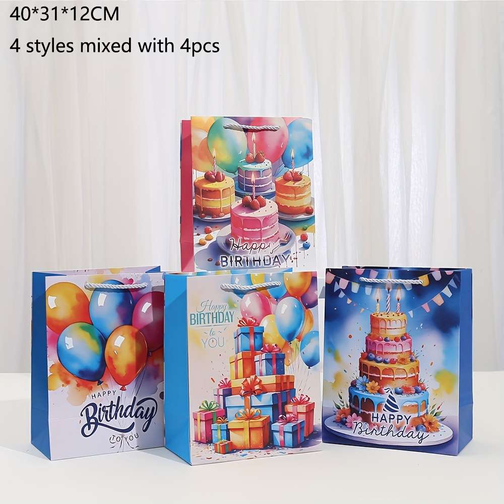 Gift Bags Size 32 X 26 X 10Cm Quantity 4Pcs-Combination Mixed