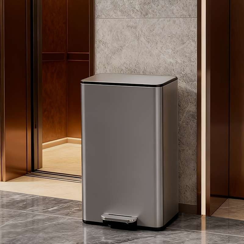 Garbage Can Color Silvery Model10S410 Stainless Steelwith Lidsoft Close