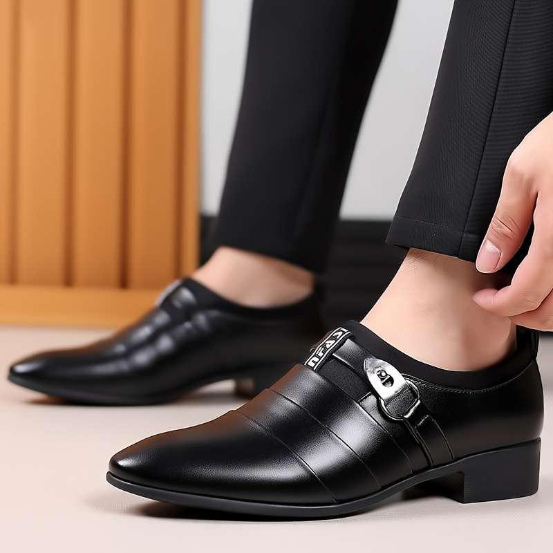 Mens Leather Shoes Color Black Sizeuk 10