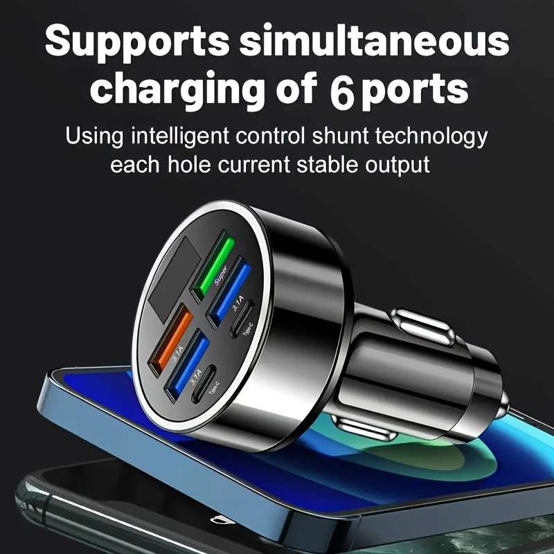 Charger Color 2Pd  Add  4Usb  Black