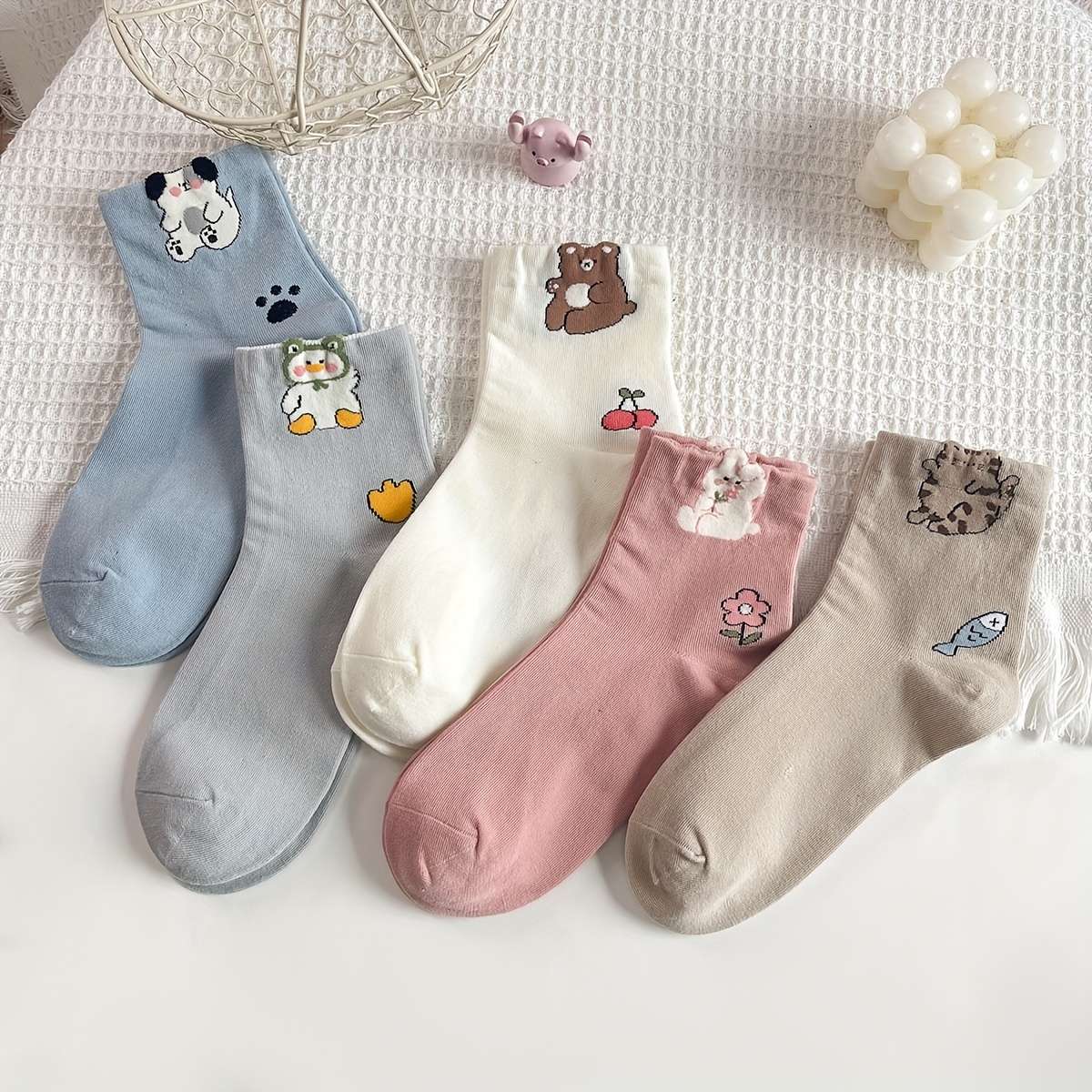 Women S Socks Color 5Pairs Mixed Colors Size Onesize