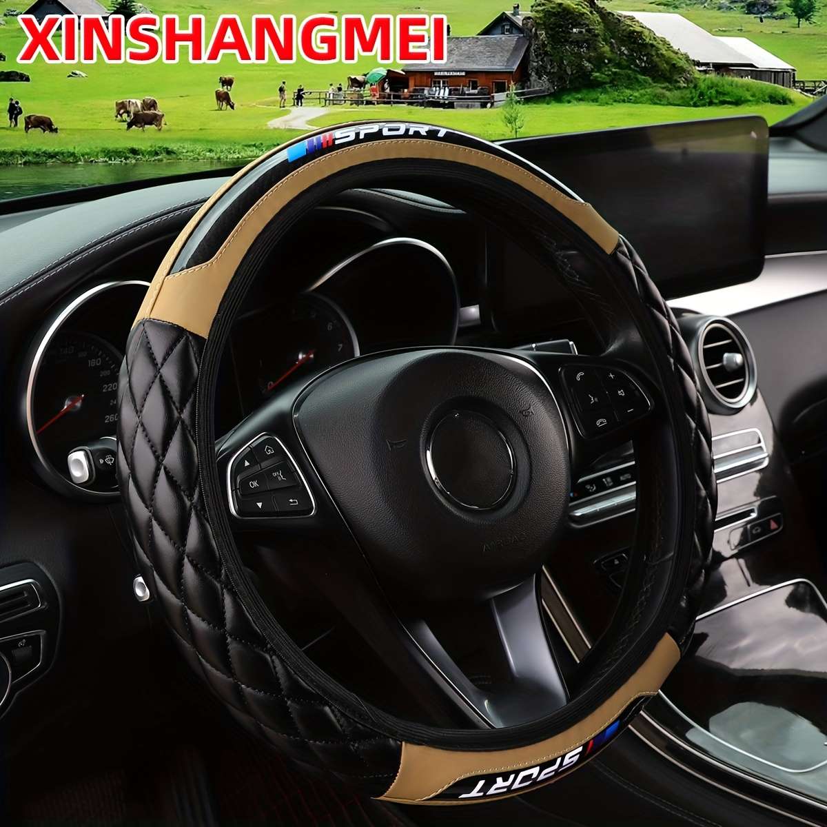Car Steering Wheel Cover White