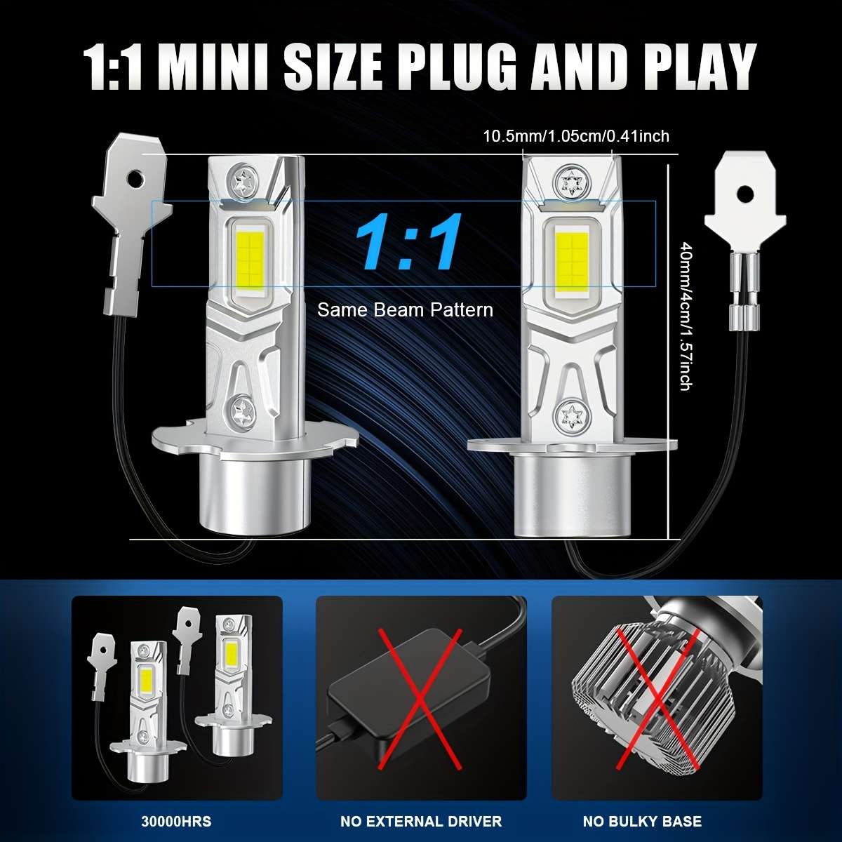 Car Lights Items 2Pcs H3
