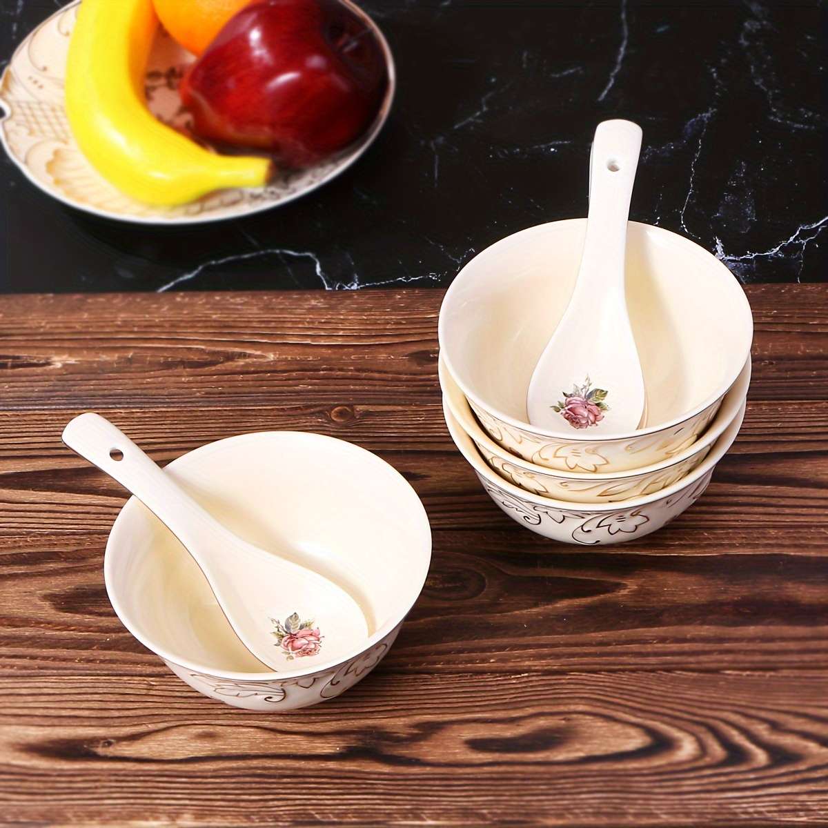 Bowl Color Roseb Quantity2 Bowls  2 Spoons