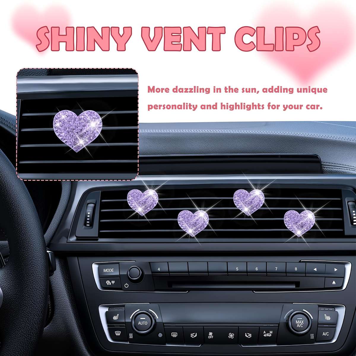 Car Interior Decor 2Pcscolor Red