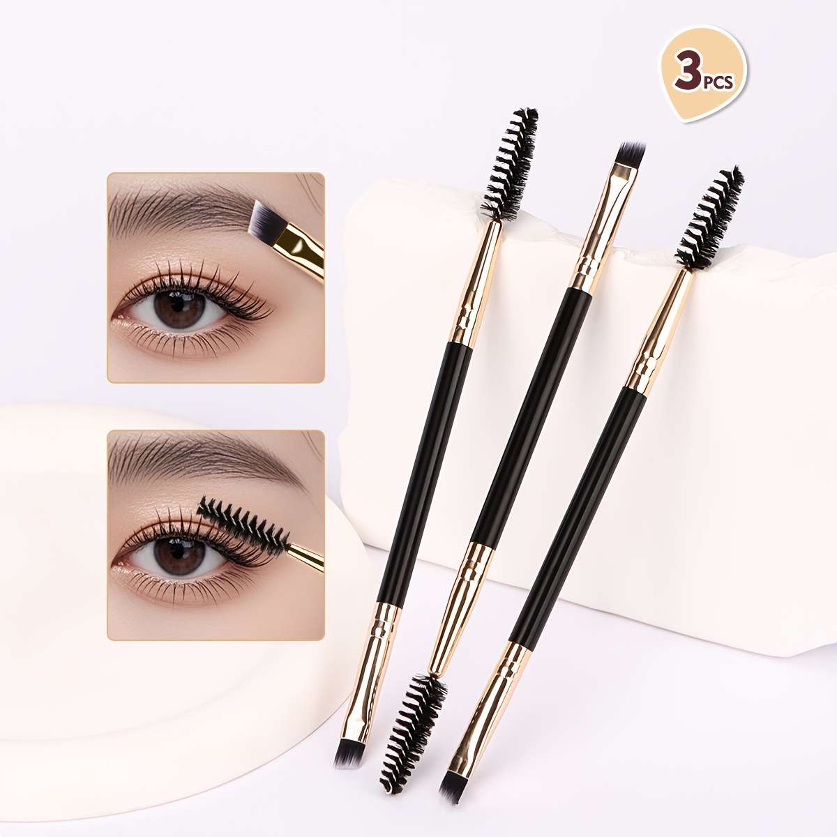 Makeup Brush Set Color 3 Black Silvery