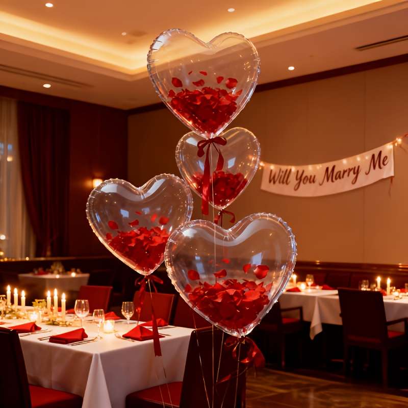 Sturdy Stylish Handcrafted Sets Love Heart Petal For Party Decoration Red