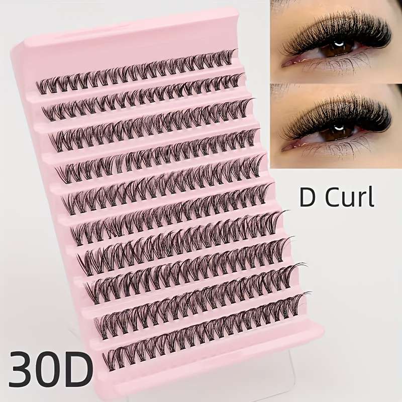 800pcs Fluffy D Curl Cluster Lashes Capacity 30d 15mm