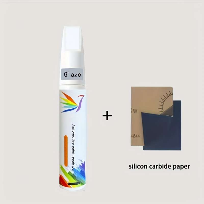 Car Scratch Repair Tool Color Pearl White Quantity 2Pcs  Touch  Up Pen  Add  Sandpaper