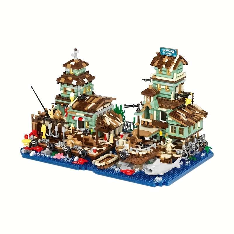 Building Toy Architectural Model Toy Set Style 2560Pcs Nautical Fishing House P3117