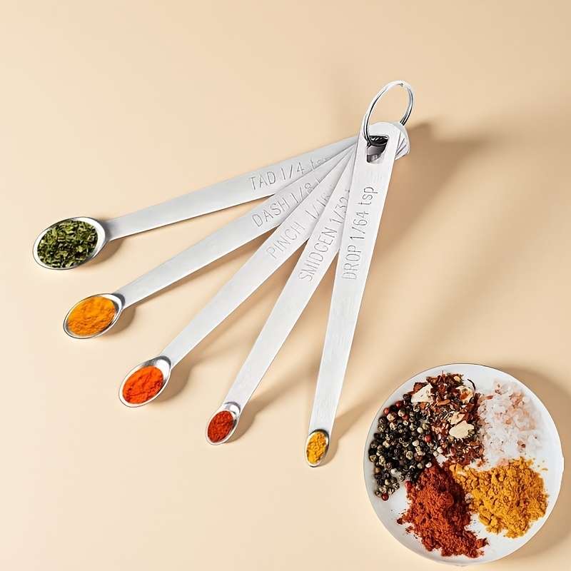 Kitchenware Items Stainless Steel Mini Measuring Spoon Quantity5Pcsset
