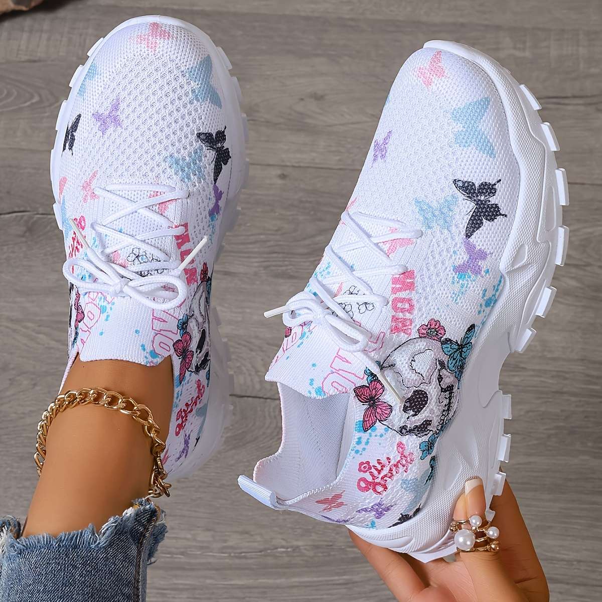 Women S Sneakers Color White Sizeuk 5