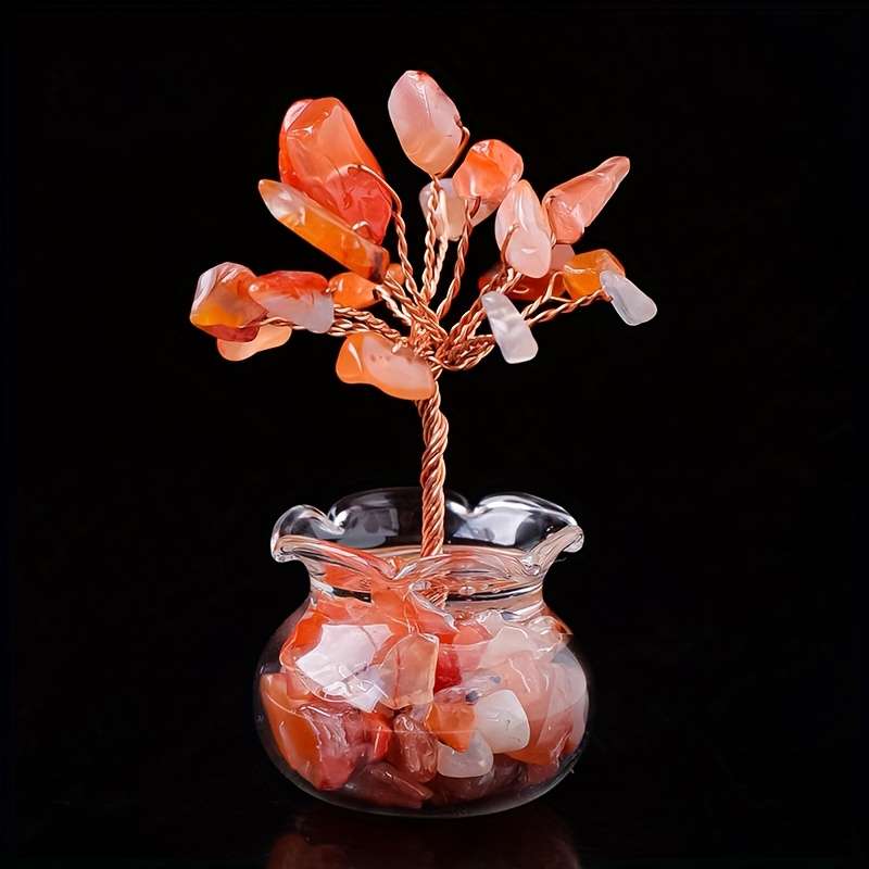 Car Interior Decor Color 1 Piece Of Amethyst Vase With A Money Tree