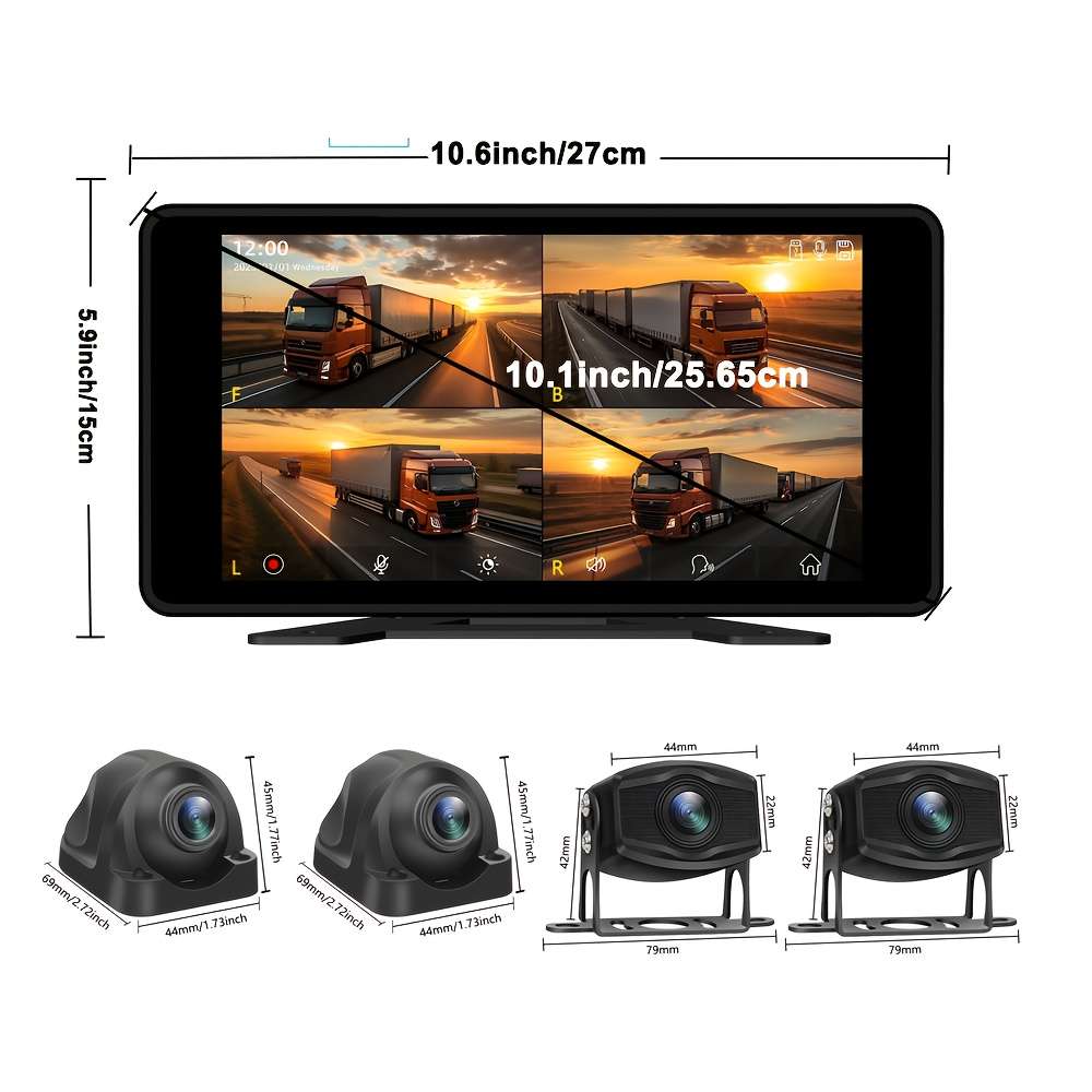 Dashcam Color Camera Monitor Kit