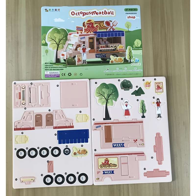 Building Toy Architectural Model Toy Set Style Christmas Dessert Shop