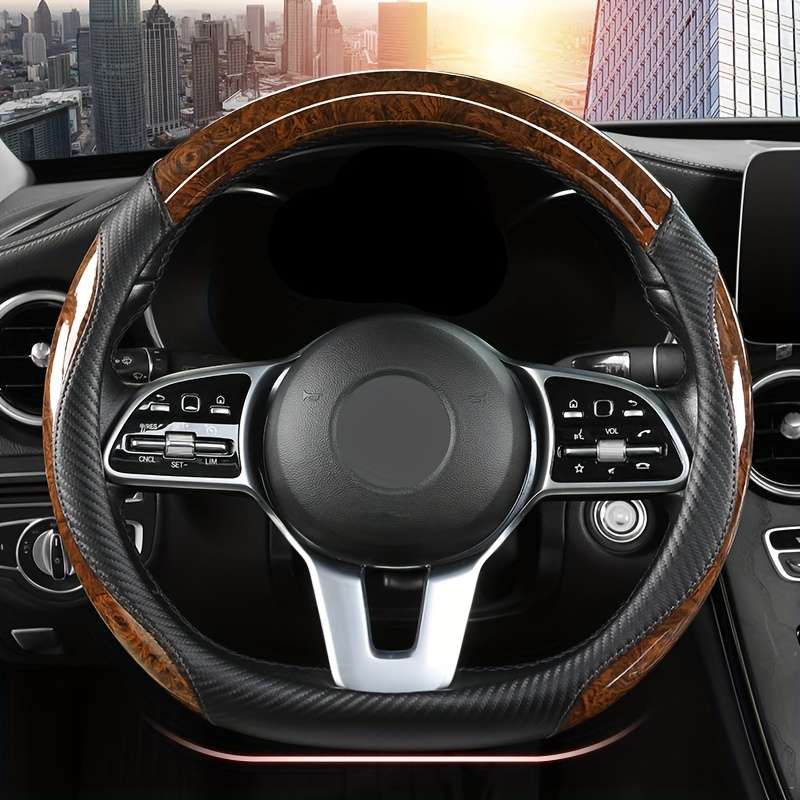 Car Steering Wheel Cover Gray (D Shaped)
