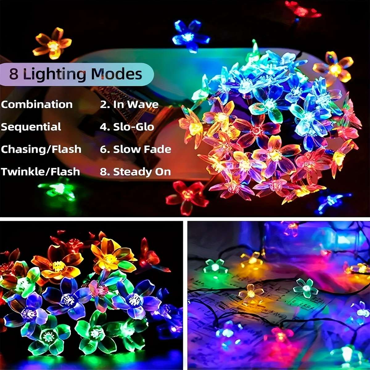 String Lights Color Pink Size7M 23Ft 50Leds