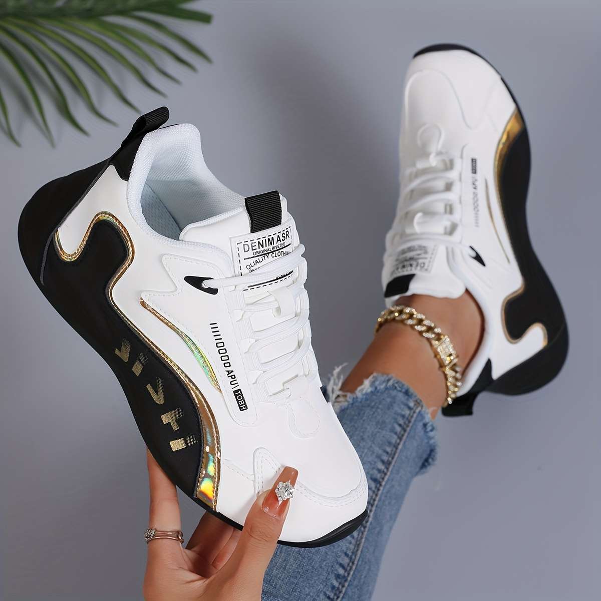 Women S Sneakers Color White Mesh Sizeuk 5