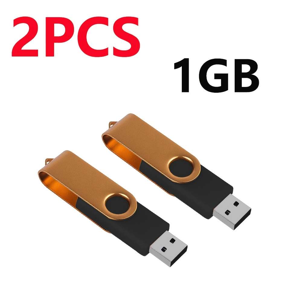 Usb Flash Drive Color Golden Items 1Gb 2Pcs