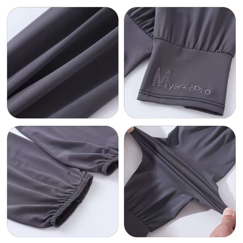 Sunscreen Sleeves Color 4Pcs Light Gray