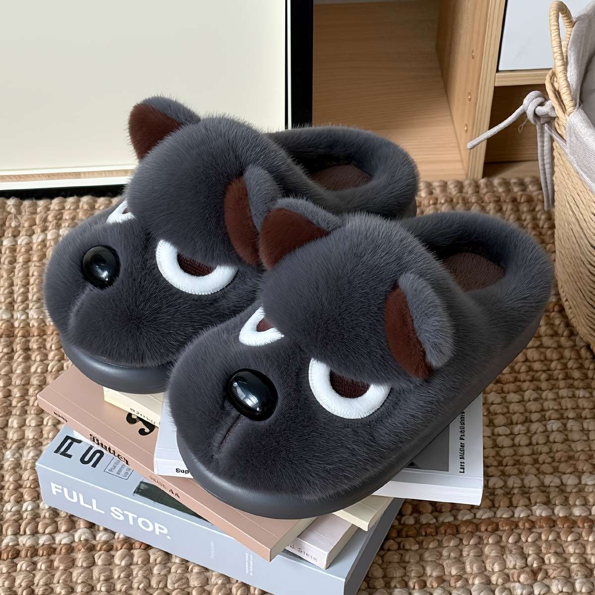 Cotton Slippers Color Grey Sizeuk 6.5-7